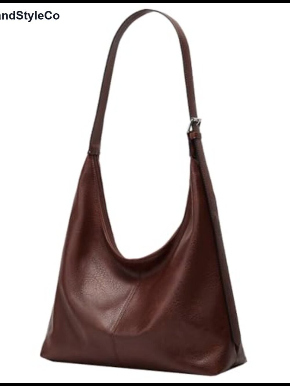 Retro Vegan Leather Slouchy Tote Bag Women Shoulder Crossbody Purse Satchel